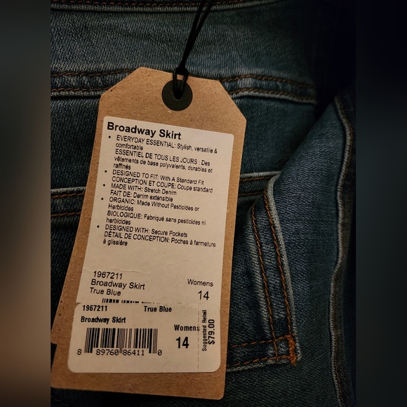 NWT PRANA DENIM BROADWAY MINI SKIRT Stretch Y2K RETRO 14 - Picture 6 of 6